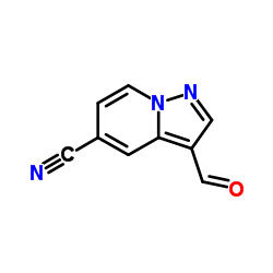 3-甲酰吡唑并[1,5-a]吡啶-5-甲腈结构式