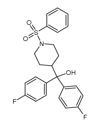 α,α-bis(4-fluorophenyl)-1-(phenylsulfonyl)-4-piperidinemethanol结构式