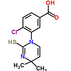4-Chloro-3-(4,4-dimethyl-2-thioxo-3,4-dihydro-1(2H)-pyrimidinyl)benzoic acid Structure