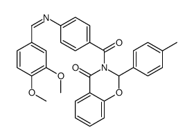 3-[4-[(3,4-dimethoxyphenyl)methylideneamino]benzoyl]-2-(4-methylphenyl)-2H-1,3-benzoxazin-4-one结构式