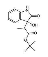 2-(3-Hydroxy-2-oxo-2,3-dihydro-1H-indol-3-yl)-propionic acid tert-butyl ester结构式