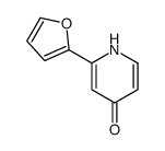 2-(furan-2-yl)-1H-pyridin-4-one结构式