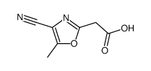 4-cyano-5-methyloxazol-2-ylacetic acid Structure