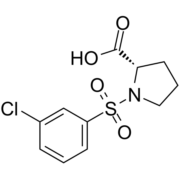 ((3-Chlorophenyl)sulfonyl)proline结构式