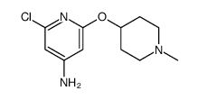 2-chloro-6-(1-methylpiperidin-4-yloxy)pyridin-4-amine structure