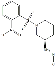 (R)-1-(2-Nitro-benzenesulfonyl)-piperidin-3-ylamine hydrochloride Structure