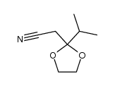 2-(2-isopropyl-1,3-dioxolan-2-yl)acetonitrile结构式