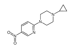 1-cyclopropyl-4-(5-nitro-pyridin-2-yl)-piperazine结构式