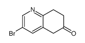 3-bromo-7,8-dihydro-5H-quinolin-6-one结构式
