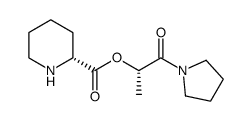 (1S)-1-methyl-2-oxo-2-tetrahydro-1H-pyrrolylethyl hexahydro-2-pyridinecarboxylate结构式