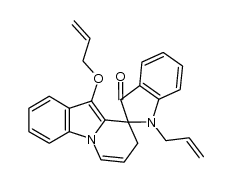 1-allyl-10'-allyloxy-2'H-spiro(indoline-2,1'-pyrido[1,2-a]indol)-3-one结构式