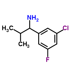 1-(3-Chloro-5-fluorophenyl)-2-methyl-1-propanamine结构式