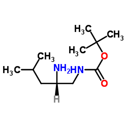 2-Methyl-2-propanyl [(2S)-2-amino-4-methylpentyl]carbamate Structure
