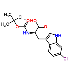 Boc-D-Trp(6-Cl)-OH结构式