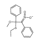 (2-(ethylthio)-2-methoxy-1,2-diphenylethylidene)azinate结构式