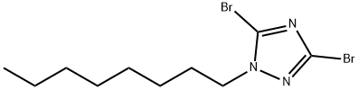 3,5-dibromo-1-octyl-1H-1,2,4-triazole structure