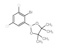 2-(2-溴-3,5-二氯苯基)-4,4,5,5-四甲基-1,3,2-二噁硼烷结构式