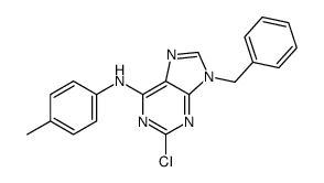 9-benzyl-2-chloro-N-(4-methylphenyl)purin-6-amine结构式