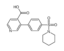3-(4-piperidin-1-ylsulfonylphenyl)pyridine-4-carboxylic acid结构式
