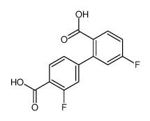 4-(2-carboxy-5-fluorophenyl)-2-fluorobenzoic acid结构式