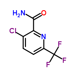 3-Chloro-6-(trifluoromethyl)-2-pyridinecarboxamide结构式