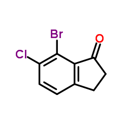 7-Bromo-6-chloro-2,3-dihydro-1H-inden-1-one structure