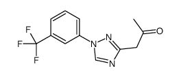 1-[1-[3-(trifluoromethyl)phenyl]-1,2,4-triazol-3-yl]propan-2-one结构式