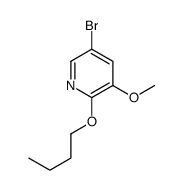 5-Bromo-2-butoxy-3-methoxypyridine结构式