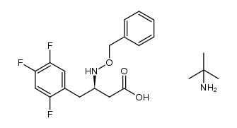 (3R)-3-[(benzyloxy)amino]-4-(2,4,5-trifluorophenyl)butanoic acid tert-butylamine结构式