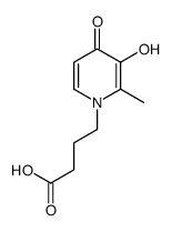 4-(3-hydroxy-2-methyl-4-oxopyridin-1-yl)butanoic acid结构式