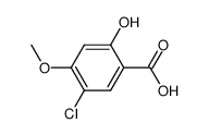 5-chloro-2-hydroxy-4-methoxybenzoic acid结构式