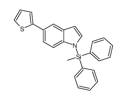 1-methyldiphenylsilyl-5-(thien-2-yl)-1H-indole结构式