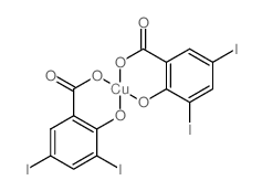 Copper,bis(2-hydroxy-3,5-diiodobenzoato-O1,O2)- (9CI) structure