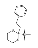 trimethyl(2-phenethyl-1,3-dithian-2-yl)silane Structure