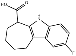 2-Fluoro-5,6,7,8,9,10-hexahydro-cyclohepta[b]indole-6-carboxylic acid Structure