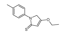 2H-Pyrrole-2-thione,4-ethoxy-1,5-dihydro-1-(4-methylphenyl)-结构式