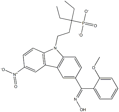 Diethyl[3-[3-[(hydroxyimino)(2-methoxyphenyl)methyl]-6-nitro-9H-carbazol-9-yl]propyl]phosphonate Structure