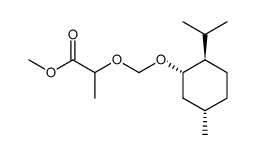 (S)-2-((1S,2R,5S)-2-Isopropyl-5-methyl-cyclohexyloxymethoxy)-propionic acid methyl ester Structure