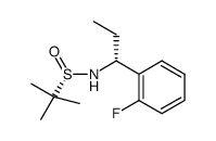 2-Propanesulfinamide, N-[(1R)-1-(2-fluorophenyl)propyl]-2-Methyl-, [S(S)] Structure