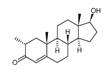 17β-hydroxy-2α-methyl-4-androsten-3-one结构式
