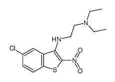 N-(5-chloro-2-nitro-1-benzothiophen-3-yl)-N',N'-diethylethane-1,2-diamine结构式