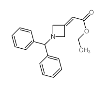 2-[1-(二苯基甲基)-3-氮杂啶]-乙酸乙酯结构式