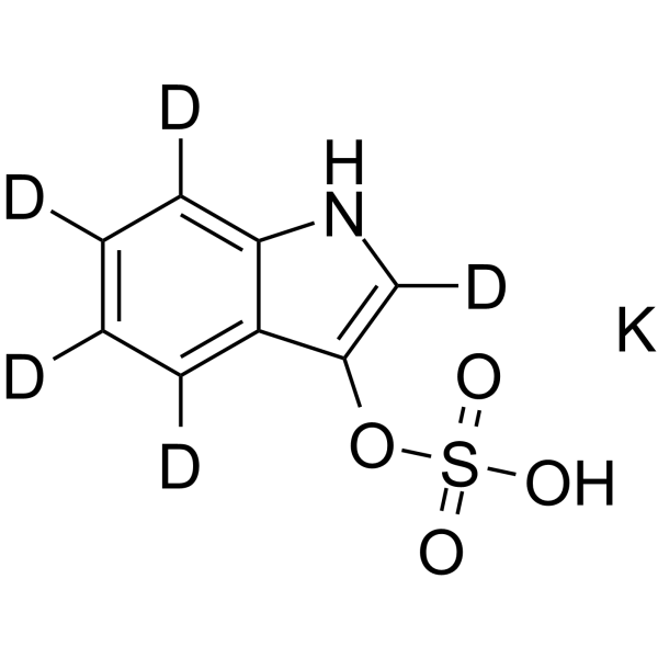 3-Indoxyl Sulfate-d5 potassium salt结构式