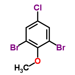 1,3-Dibromo-5-chloro-2-methoxybenzene结构式