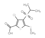 3-CHLORO-4-(ISOPROPYLSULFONYL)-5-(METHYLTHIO)THIOPHENE-2-CARBOXYLIC ACID structure