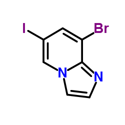 8-Bromo-6-iodoimidazo[1,2-a]pyridine结构式