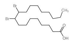 9,10-dibromooctadecanoic acid Structure