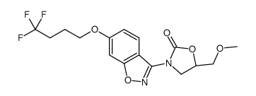 (5S)-5-(METHOXYMETHYL)-3-[6-(4,4,4-TRIFLUOROBUTOXY)-1,2-BENZOXAZOL-3-YL]-1,3-OXAZOLIDIN-2-ONE结构式