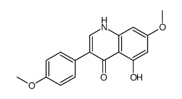 5-hydroxy-7-methoxy-3-(4-methoxyphenyl)-1H-quinolin-4-one结构式