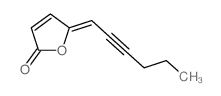 2(5H)-Furanone,5-(2-hexyn-1-ylidene)-结构式